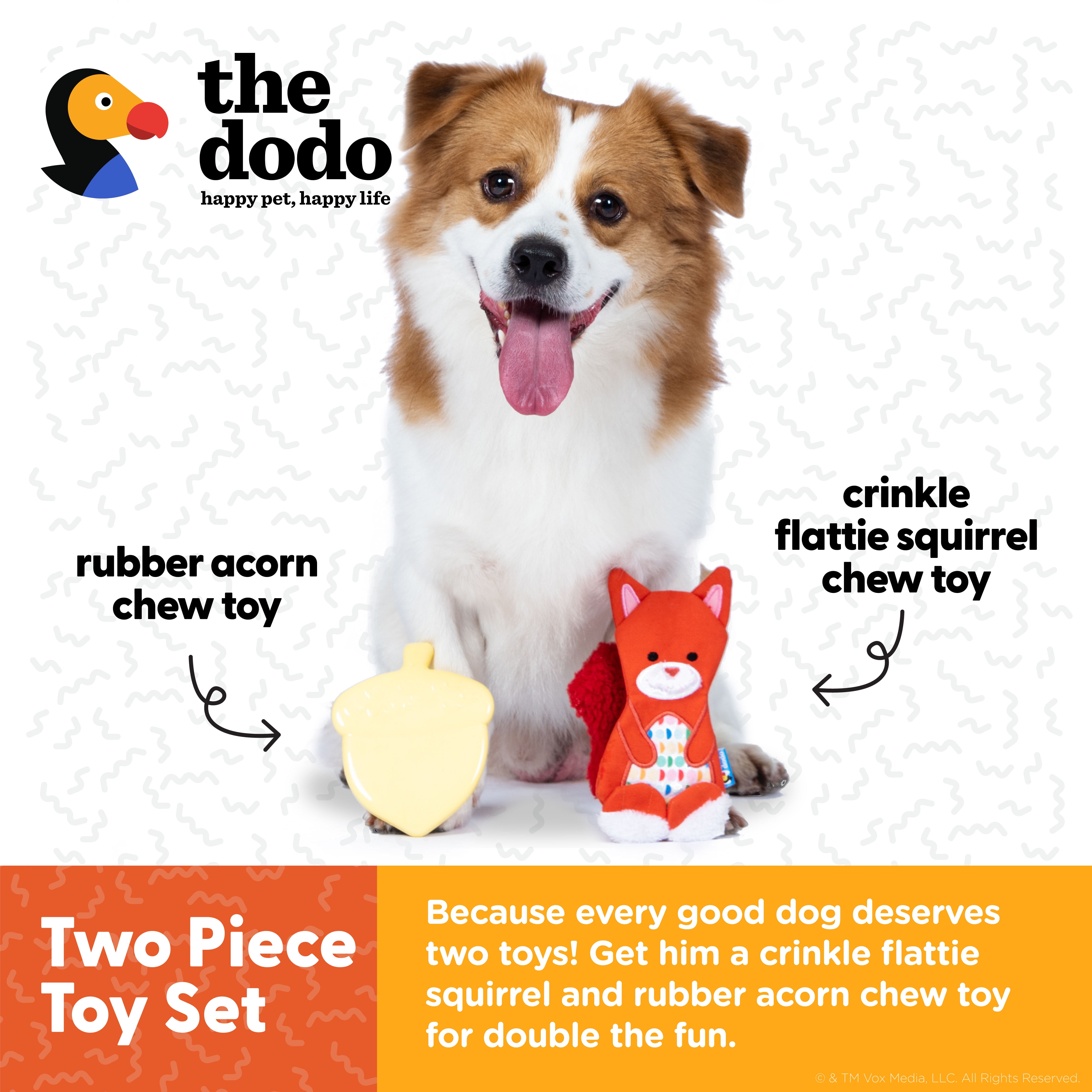 The Dodo Squirrel Acorn Durable Stuffing Less Small Dog Toy Set Walmart