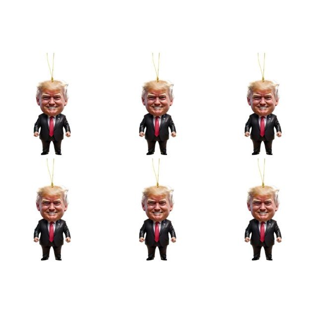 Patriótico Donald 2024 Adorno Navideño Acrílico Dibujos Animados (A)