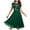 Green, variant on Elegant Chiffon Lace Wedding Guest Dress for Women Short Sleeve Formal Evening Attire Mid Length Gown Black M