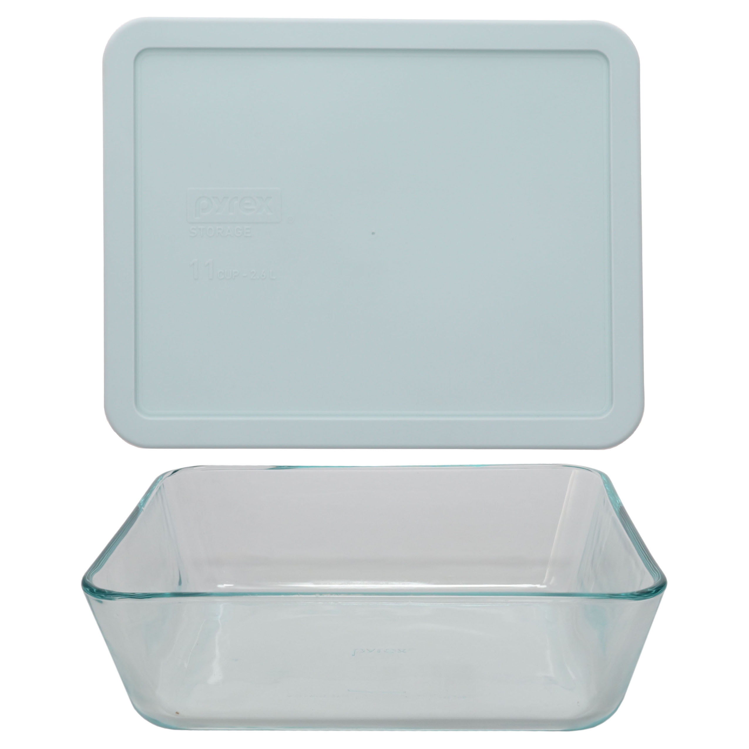 Pyrex 7212 11Cup Rectangle Glass Food Storage Dish with 7212PC Muddy