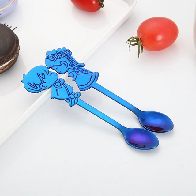 Cameland Colorful Spoon Couples Spoons Flatware Coffee Drinking Tools Kitchen Gadget