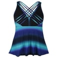 thumbnail image 6 of Firpearl Women's Tankini Swimsuits Cross Back Flowy Swim Tops Modest Swimwear, 6 of 6