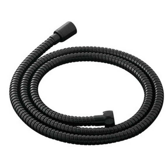 ENTASSER Flexible Shower Hose - Extra long, stainless steel, double buckle for hand held shower head - Oil ground bronze2m black shower pipe