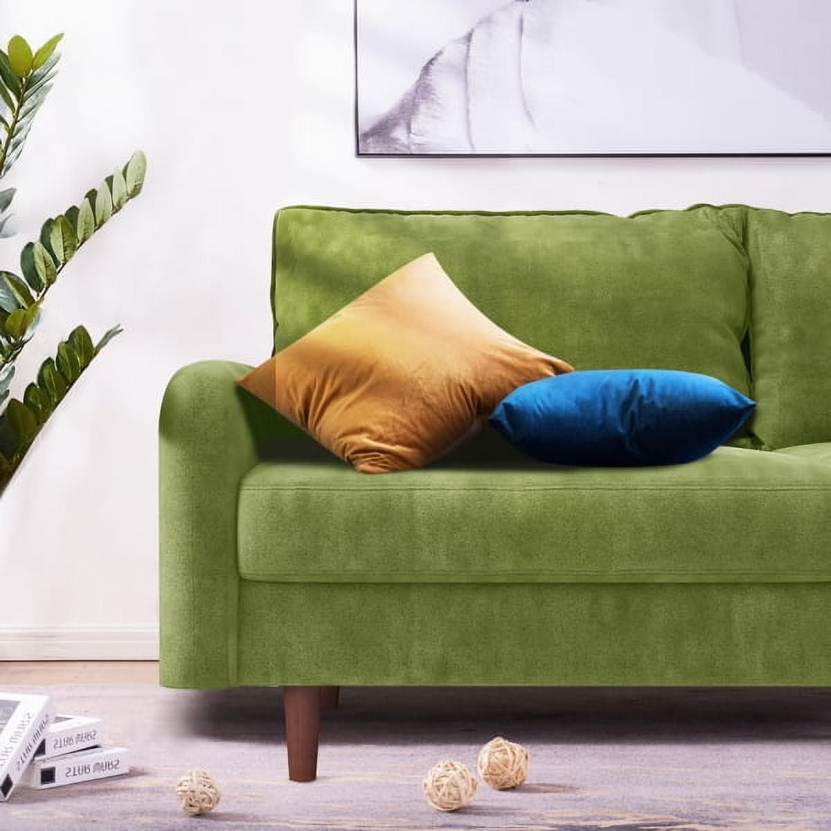 72" Soft Velvet Round Arm Apartment Loveseat – Cozy, Skin-Friendly & Modern for Living Rooms, Bedrooms & More