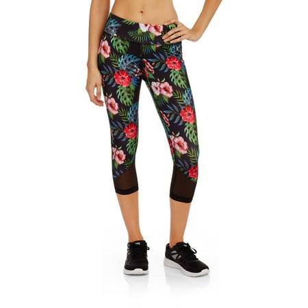 Women's Active Tropical Allover Print Capri Legging