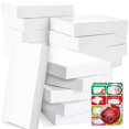 thumbnail image 1 of Cajas de regalo para fiestas divertidas, 18, blancas, grandes, con tapas, 80 pegatinas, 1 of 7