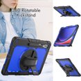 thumbnail image 3 of Case for Samsung Galaxy Tab S10 Ultra 2024/ S9 Ultra/ S8 Ultra 14.6 Inch with Screen Protector, 360 Degree Rotating Kickstand Hand Strap Shockproof Cover with Shoulder Strap, Dark Blue PC, 3 of 7