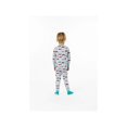 thumbnail image 3 of Sleep On It Toddler Boys 2-Piece Super Soft Jersey Snug-Fit Pajama Set with Matching Socks - Wacky Monster - Gray, 3T, 3 of 4