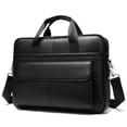 thumbnail image 2 of Bolso de negocios para hombre, bolso de mano para hombre, de piel auténtica, de moda, de piel de vaca de capa superior, maletín, bolso para ordenador para hombre, 2 of 5