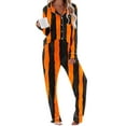 thumbnail image 2 of Halloween Pajamas For Women Set Long Sleeve Top And Pants Elastic Waistband Set With Pockets Loungewear Yoga Casual Wear Suit Multicolor V M, 2 of 6
