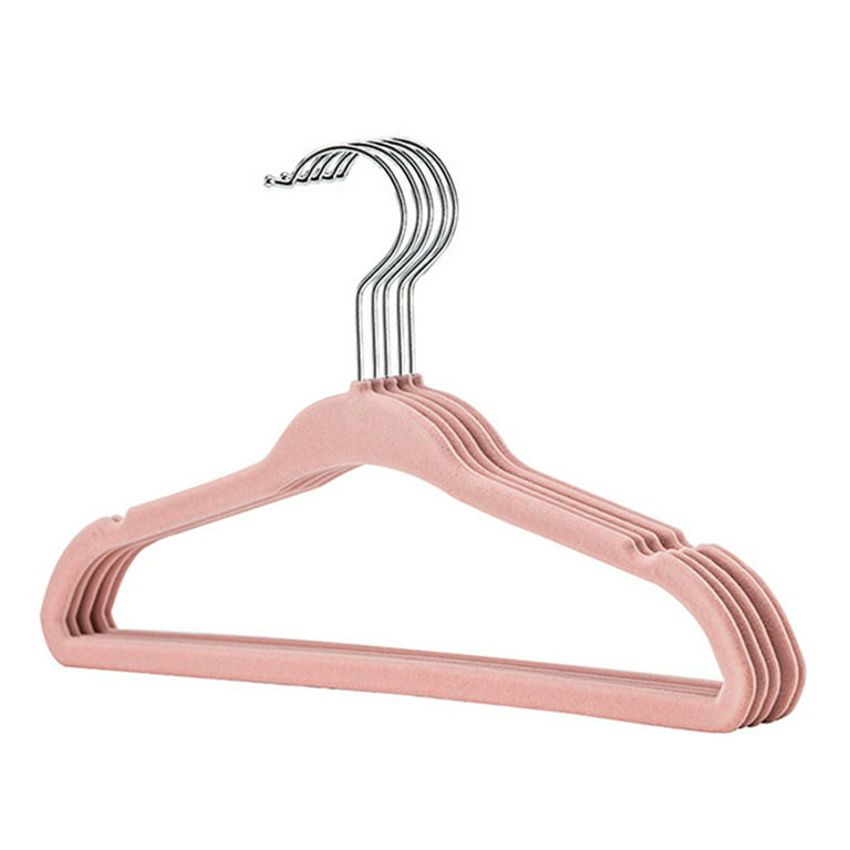 10pcs Grey Velvet Kids Hangers With Non-slip Feature