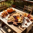 thumbnail image 6 of Fiaya Women Rustic Wooden Platter, 11 Inch Tray for Snacks & Desserts, Thanksgiving Dinnerware, Farmhouse Table Decor, Natural Wood, Brown, 6 of 6