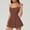 Brown, variant on HPINK-T Womens Square Neck Tennis Dress Pleated Sleeveless Built in Shorts Golf Athletic Dress with Pockets