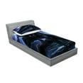 thumbnail image 2 of Ambesonne Fantasy Fitted Sheet & Pillow Sham Set, Surreal Werewolf Eyes, Twinxl, Purple Blue, 2 of 2