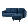 thumbnail image 2 of Lifestyle Solutions Jareth Sofa Chaise Sectional in Navy Woven Fabric, 2 of 5