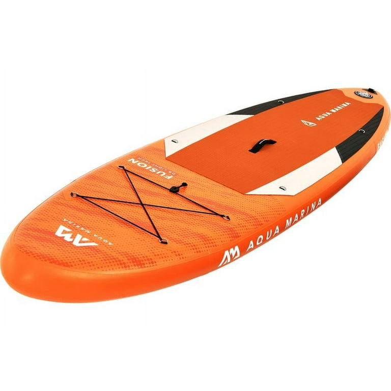 Aqua Marina Stand Up Paddle Package, & Fin, FUSION - Safety Inflatable Paddle, SUP Pump Harness 1010 Carry including Bag, - Board
