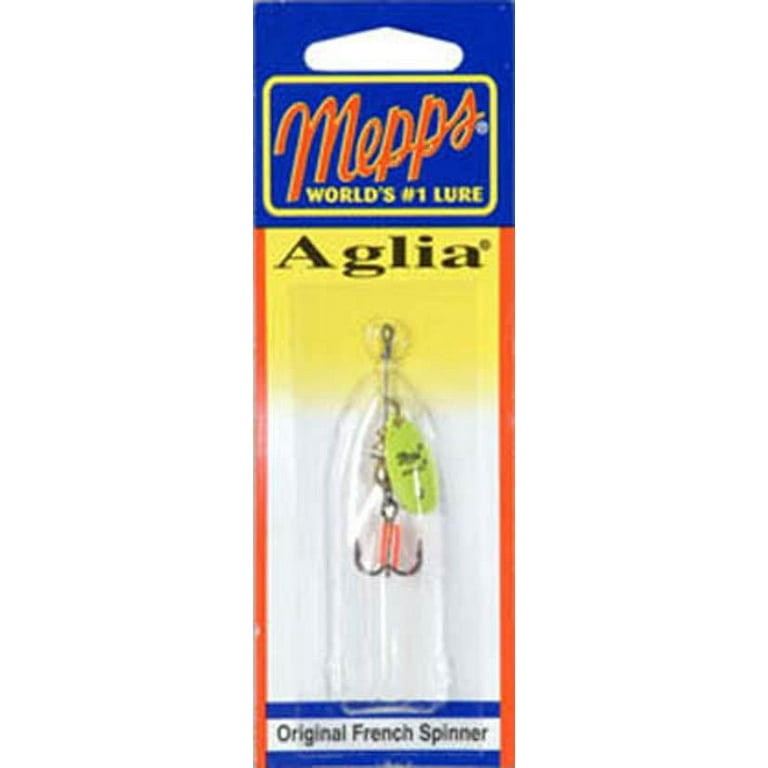 Mepps Aglia Plain Treble Fishing Lure 1/12-Ounce Hot Chartreuse - B0 HC