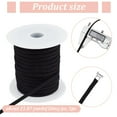 thumbnail image 2 of 21 Yards Elastic Cord 5mm Black Polyester Stretchy String for Hair Ties Headbands Stretchy Cord for Sewing Crafts and Art Projects DIY Black, 2 of 9