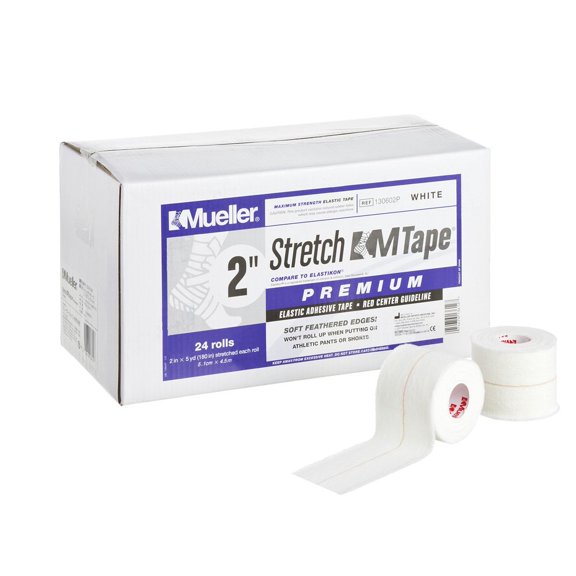 Mueller 21012 Stretch MTape 2"x 5yd - White CS 24