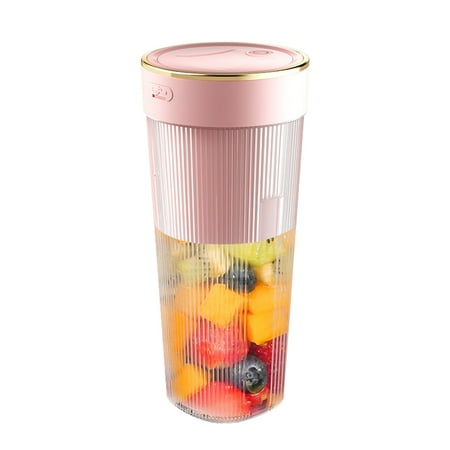 

Tuphregyow Portable Blender Personal Blender Juicer Cup Handheld Fruit Machine Smoothies And Shakes Blender With 4 Blades Type-C Rechargeable for Kitchen
