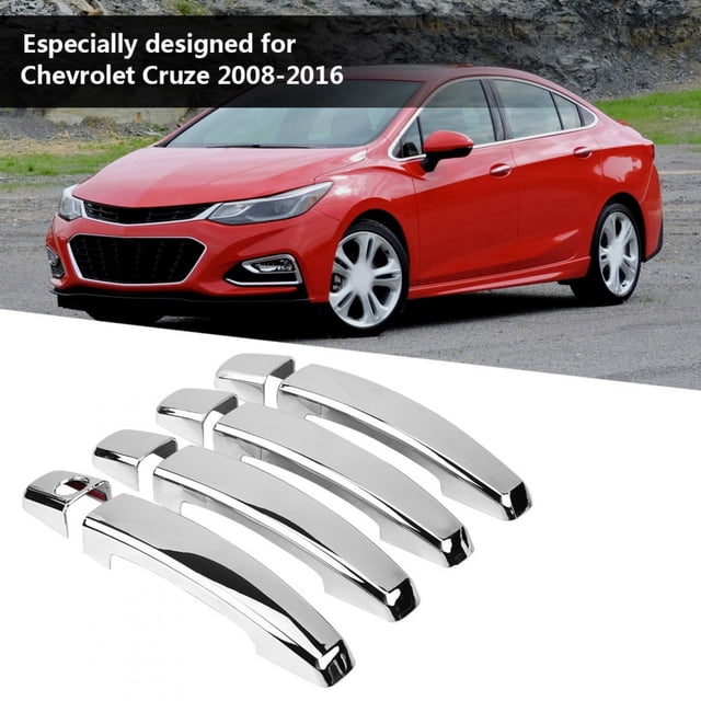 Embellecedor de manija de puerta, 8 piezas, cubierta de manija de puerta de automóvil cromada para Chevrolet Cruze, cubierta de manija de puerta probada profesionalmente