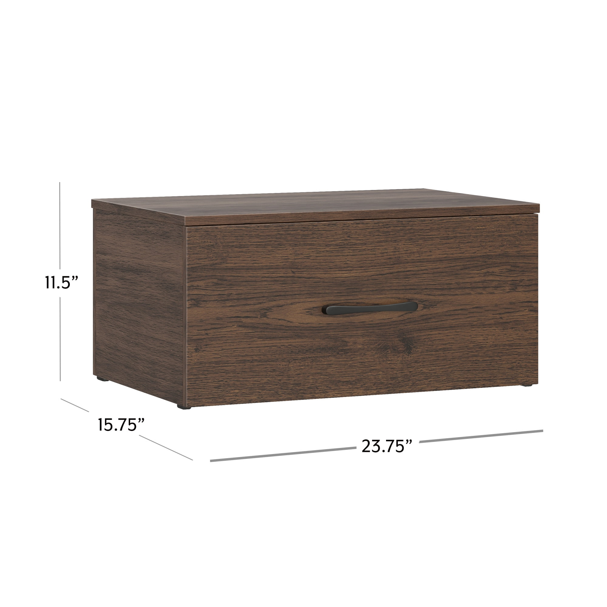 Mainstays Ardent One Drawer Modular Storage System, Walnut