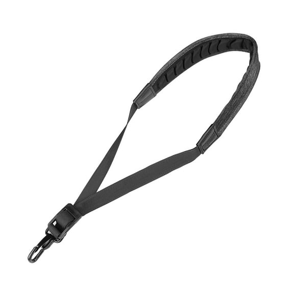 Saxophone Neck Shoulder Strap Padded, Sax Holder w/ Adjustable Harness Belt & Rubber-Coated Metal Hook, Musical Instrument Accessory, for Tenor Alto Soprano Sax/Clarinets Baritone Reeds & Horn, Grey