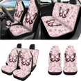 thumbnail image 2 of Uorisanigo Flower Butterfly Car Seat Cover Seat Protector 18 PCS with Wheel Cover Protector Seatbelt Pads Center Console Covers Headrest Cushion Gear Shift & Handbrake Covers Coasters Keychain, 2 of 7