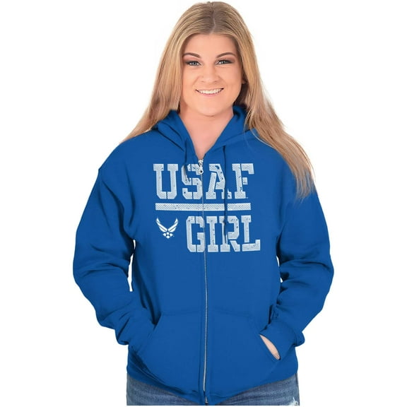 US Air Force USAF Girl Zip Hoodie Sweatshirt Women Brisco Brands S