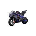 thumbnail image 5 of Go Bowen G00001-B Gas 40CC Pocket Bike - Blue and Black, 5 of 5
