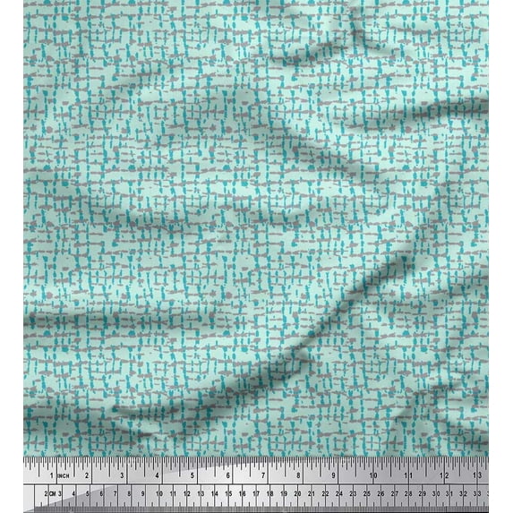 Soimoi Silk Fabric Texture Shirting Print Fabric by The Yard 42 Inch Wide