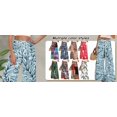 thumbnail image 5 of Summer Bohemian Wide Leg Lounge Pants Women Retro Patchwork Print Elastic Drawstring Waist Flowy Palazzo Pants with Storage Pockets Multicolor M, 5 of 8