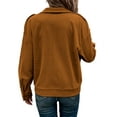 thumbnail image 2 of Cuteduck Women Corduroy Fall Fashion Jacket Zip Up Waffle Knit Casual Shacket Long Sleeve Lapel Coat with Pocket S-XL, 2 of 7