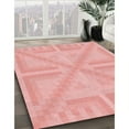 thumbnail image 3 of Ahgly Company Machine Washable Indoor Square Transitional Flamingo Pink Area Rugs, 4' Square, 3 of 7