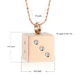 thumbnail image 2 of Dice Cremation Jewelry Inlay Zircon Urn Necklace for Ashes Memorial Urn Pendant for Loved Ones Keepsake Ashes Necklace, 2 of 7