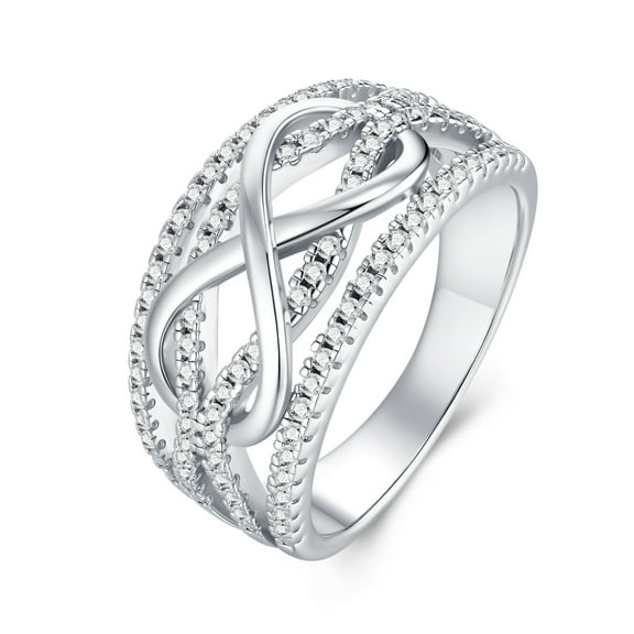 CKT Luxury Full Moissanite Rings Women 925 Sterling Silver Fashion Hollow Out Design Diamond Band 18K Plated Fine Jewelry GRA R13991