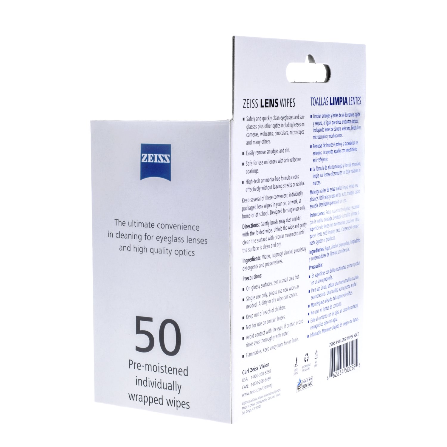 ZEISS Gentle and Thorough Cleaning Eyeglass Lens Cleaner Wipes, 50 Count - image 5 of 6