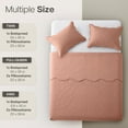 thumbnail image 3 of IR Imperial Rooms 3Pc-Embossed Bedspread Microfiber Floral Vintage Quilt Set Lightweight King Peach, 3 of 9