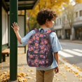 thumbnail image 6 of Dachshund Flower Purple Pattern 17" School Backpacks for Teens,Waterproof Oxford Fabric,S-Shape Padded Straps for School,Travel,Hiking,Camping, 6 of 6