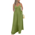 thumbnail image 1 of Innerwin Combinaison Longue Col en V Profond Femmes Combinaisons Vacances Sans Manches Décontracté Pantalon Large Vert Foncé TP, 1 of 2