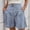 *A-Light Blue, variant on ClodeEU Women's Elastic Waist Knee Length Shorts,Straight Leg Casual Loose Short Pink,Womens Plus M