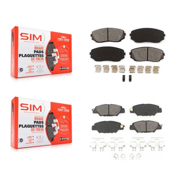 SIM Front Rear Semi-Metallic Brake Pads Kit for Car 2019-2024 Mazda CX-5 Turbocharged KSM-100481