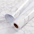 thumbnail image 1 of Papel tapiz autoadhesivo NQ para muebles de mármol 60 cm x 2 m impermeable gris y blanco, 1 of 5
