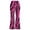 AB2 Pink, variant on Tisuna Little Girls Flare Pants Butterfly Print Elastic Waist Flare Leg Trousers Fashion Breathable Youth Girls All Season Party Play Street Wear Hot Pink Size 5-6 Years
