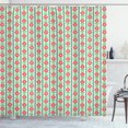 thumbnail image 1 of Ambesonne Flower Shower Curtain, Nordic Style Flourish Leaves, 69"Wx84"L, Apple Green Vermilion, 1 of 3