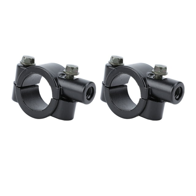 2PCS Motorcycle Mirror Mount Clamp, Aluminum Handlebar Rearview Mirror Adapter for Motorbike ATV Scooter Project Bikes