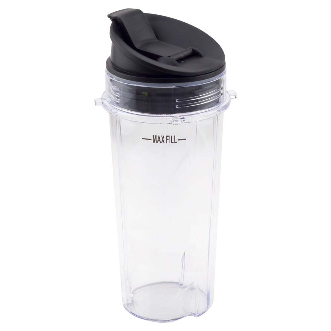 16 oz Cup with Sip & Seal Lid Replacement Parts 303KKU 356KKU800 Compatible with Nutri Ninja BL660 BL660W BL740 BL810 BL820 BL830