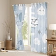 thumbnail image 3 of Homewish Kids Children Hot Air Balloon Blackout Curtains Set of 2 (52x84 Each),Starry Sky Window Curtains,Cute Geometric Stripes Curtains and Drapes,Luxury Bedroom Decor, 3 of 6