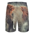 thumbnail image 6 of Kdxio Elephant in Smoke Pattern Mens Casual Shorts - Drawstring Summer Beach Sports Shorts for Men, 6 of 9