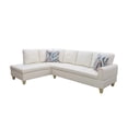 thumbnail image 2 of Hommoo Faux Leather 4-Seat Couch, L Shaped Sectional Couches and Sofas, Modern Living Room Furniture Sets Sectional Sofa Set, White(No Ottoman), 2 of 9